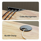 FEZIBO Height Adjustable Electric Standing Desk, 63 x 24 Inches Stand up Table, Sit Stand Home Office Desk with Splice Board, LightRusticbrown FEZIBO