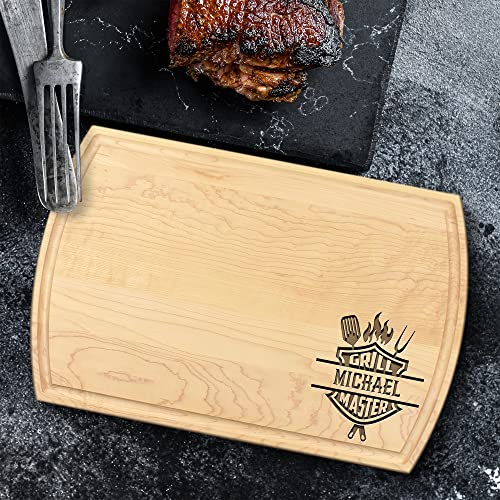 USA Made Personalized Cutting Board - Fathers Day, Birthday, Anniversary - Customized Gifts for Men, BBQ, Grill Accessories - Dad, Husband, Brother, Boyfriend, Papa - Custom Unique Mens Gifts for Him Maison Custom