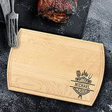 USA Made Personalized Cutting Board - Fathers Day, Birthday, Anniversary - Customized Gifts for Men, BBQ, Grill Accessories - Dad, Husband, Brother, Boyfriend, Papa - Custom Unique Mens Gifts for Him Maison Custom