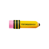 TICONDEROGA Erasers, Pencil Shaped, Latex-Free, Yellow, 3-Pack (38953) Ticonderoga