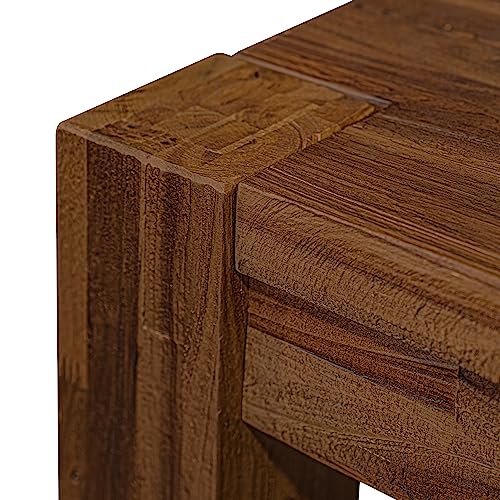 East West Furniture CN6-0N-T Celina Modern Kitchen Table - Rectangle Rustic Wood Dining Table , 36x60 Inch, Walnut - WoodArtSupply