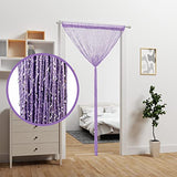 Atsweetlife Door String Curtain Doorway Beads Curtains,Hanging Room Divider Beaded Decor Hippie Glitter Fringe Panel Closet Window Doors Sequin Sheer Boho Doors Tassel (Purple) Atsweetlife