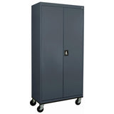Sandusky Lee TA4R362472-02 Transport Series Mobile Storage Cabinet with Wheels, Adjustable Shelves, 230lb Capacity, 24" Depth x 36" Width x 78" Height, Charcoal Sandusky