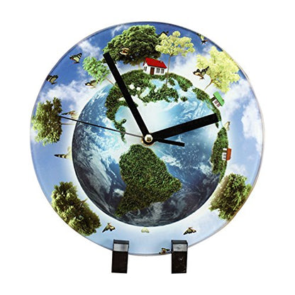 POVOKICI US Stock, 20PCS Sublimation Blank Glass Photo Frame with Glossy Round Clock