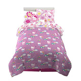 Franco Kids Bedding Super Soft Comforter and Sheet Set with Sham, 5 Piece Twin Size, Hello Kitty Franco