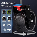 Sekey 220L Collapsible Foldable Wagon with 330lbs Weight Capacity, Heavy Duty Folding Utility Garden Cart with Big All-Terrain Beach Wheels & Drink Holders. Black Sekey