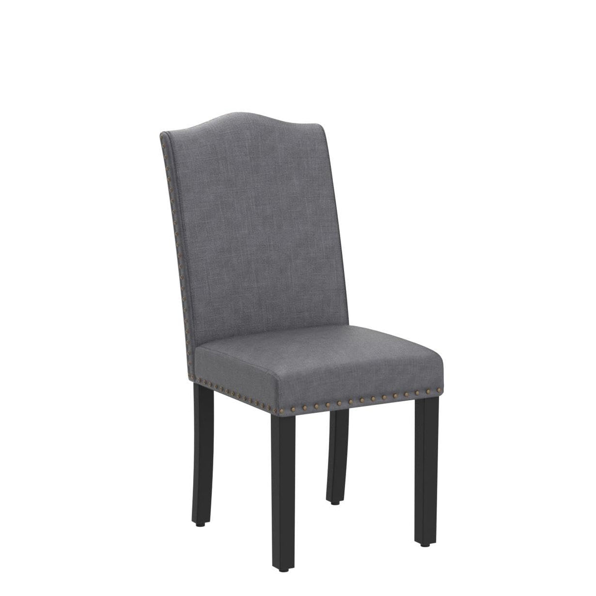 Yaheetech Dining Chairs with Rubber Wood Legs and Non-Woven Fabric Armless Chairs for Kitchen Living Room Hotel Wedding Lounge Reception, Set of 6, Dark Gray Yaheetech