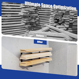 S&R PLKOP 3-Level Lumber Storage Rack, Wall Mounted Wood Organizer - 2 Pack, Black, Metal for Wood Storage & Lumber Racks S&R PLKOP