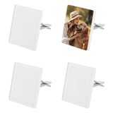 Framendino, 4 Pack Sublimation Blank Car Air Vent Clips Heat Transfer Car Outlet Perfume Clip Auto Diffuser Vent Clip Car Scent Diffuser Clip Car Exhaust Outlet Accessories Square Framendino