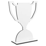 EXCEART Office Desk Decor Trophy Blank Table Sign for Party Table Sublimation Decorations Table Centerpiece Sublimation Blanks Ornaments The Sign Decorate White Supplies Sports EXCEART