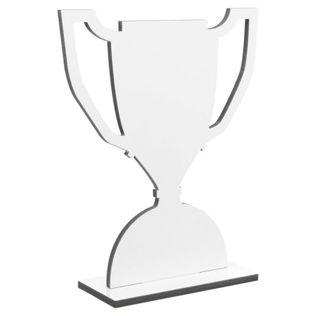 EXCEART Office Desk Decor Trophy Blank Table Sign for Party Table Sublimation Decorations Table Centerpiece Sublimation Blanks Ornaments The Sign Decorate White Supplies Sports EXCEART