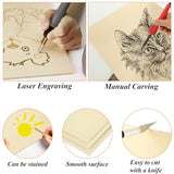 12Pcs 16 x 12 x 1/16 Inch Basswood Sheets, Unfinished Basswood Sheets, Plywood Sheet for Arts and Crafts, Painting, Pyrography, Wood Engraving, Wood Burning, Laser, Architectural Models ACXFOND