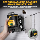 PREXISO 360 Laser Level with Tripod - IP54 Rechargeable Wide Angle Vertical Line Laser, 100Ft Green 3 Brightness Adjustment Self Leveling Cross Line for Construction, Floor Tile, Renovation Prexiso