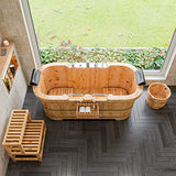 ALFI brand AB6604 15-Inch Solid Cedar Wood Foot Soaking Barrel Bucket with Matching Spoon ALFI brand