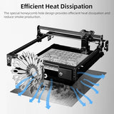 UniTak3D Honeycomb Laser Bed 300 x300 mm Working Table for S1/RAY5 Engraver,Fast Heat Dissipation and Desktop Protection with Aluminium Plate(Working Area:10.245x10.24in) UniTak3D