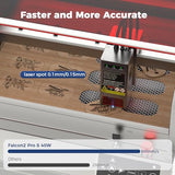 Creality Falcon2 Pro S 40W Laser Engraver, 600mm/s High Speed Laser Cutter with Air Assist, Dual Mode&Auto Focus Laser Module, Auto Fan, Camera Positioning,Safety Switch for Wood Metal Leather Creality