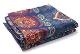 Popular Handicrafts Indian Hippie Bohemian Beautiful Peacock Mandala Curtain Panels Room Divider Blue Popular Handicrafts