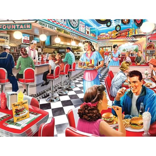 Bits and Pieces Set of 3 Jigsaw Puzzles 500 Pieces, Nostalgic Shopping Set Bits and Pieces