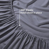 2 Pack Bamboo Viscose Cooling Fitted Sheet Twin XL Size Only, 400 Thread Count, 16" Deep Pocket Cooling Bottom Sheets for Hot Sleeper, Silky Soft Breathable (Twin XL, Dark Grey Zaizaihome