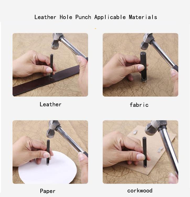 IRISFLY 10pcs Round Steel Leather Craft Hollow Hole Punch 1mm to 10mm for Leather Belt Watch Band Gasket IRISFLY