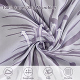 DJY King Duvet Cover Set 3 Piece Purple Flower Bedding King Set Breathable Comforter Covers with 2 Pillow Shams Zipper Stitch Bedding Duvet Cover Set for All Season (90"x104") DJY