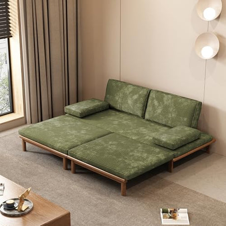 Lartis 78.7" Sofa Bed, Sleeper Pull Out Couch, Modern Couch Convertible Modern Futon for Living Room/Apartment/Bedroom, Modular Design Sofa,Full Solid Wood Frame Lartis