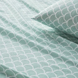 Comfort Spaces 100% Cotton Sheet Set Breathable, Lightweight, Soft with 12" Elastic Pocket Fits up to 14" Mattress, All Season Cozy Bedding, Matching Pillow Case, Twin Scales 3 Piece Comfort Spaces