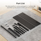 MOUNTUP Electric Height Adjustable Standing Desk, 48 x 24 Inches Sit Stand Desk with Memory Controller, Ergonomic Stand Up Desk for Home Office with Splice Board, Black MOUNTUP