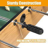 Giantex Foosball Table, Wooden Soccer Table Game w/Footballs, Suit for 4 Players, Competition Size Table Football for Kids, Adults, Football Table for Game Room, Arcades (48 inch, Wood) Giantex