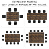 LayBurst 6.5ft Conference Table with Flexible Configuration,Conference Room Table with Adjustable Footpads,Stable Structure,Large Rectangle Seminar Table for 4-22Person (1, Brown) LayBurst