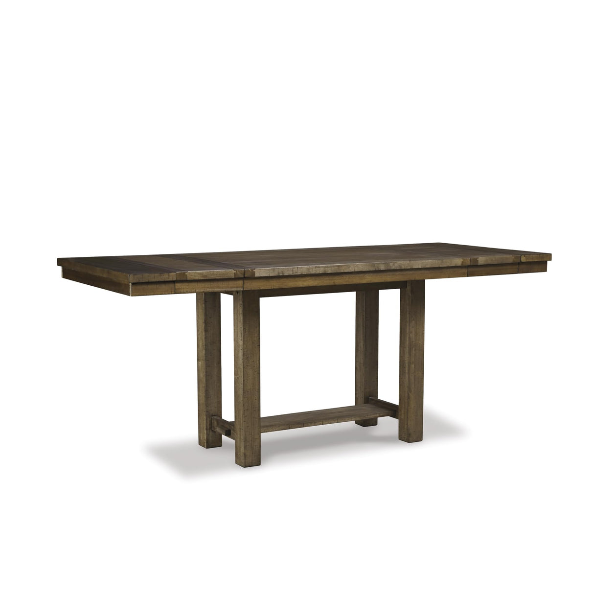 Signature Design by Ashley Moriville Rustic Farmhouse Counter Height Dining Extension Table, Separate Extension Leaves, Seats 8, Wood, 36" W x 86" D x 36" H, Brown Signature Design by Ashley