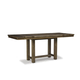 Signature Design by Ashley Moriville Rustic Farmhouse Counter Height Dining Extension Table, Separate Extension Leaves, Seats 8, Wood, 36" W x 86" D x 36" H, Brown Signature Design by Ashley