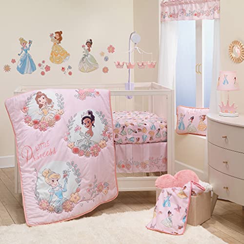 Lambs & Ivy (LAMCR) Disney Princesses Nursery Baby Crib Bedding Set, Pink, 3 Count Lambs & Ivy
