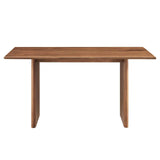 Modway Amistad Solid Wood Modern Farmhouse Rectangular Walnut, 60" Dining Table Modway