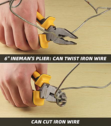 DOWELL Small Homeowner Tool Set 9 Pieces General Household Small Hand Tool Kit with Plastic Tool Box Storage Case DOWELL