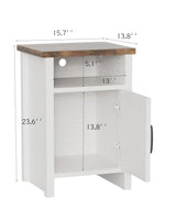 YESHOMY Farmhouse Modern Nightstand with Shelf and Barn Door, Set of 1 for Bedroom, White YESHOMY