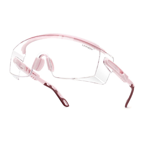 UKNOW Safety Glasses Over Eyeglasses, Anti Fog Safety Goggles ANSI Z87.1, Adjustable Protective Eyewear UKNOW