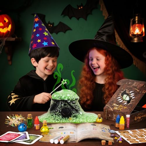 Alritz Science Potions Kit for Kids - 23 Magic Mix Potion Bottles, Witches Cauldron, Birthday Christmas Party Decorations Gifts Toys for Boys Girls 8 9 10 11+ Years Old Alritz