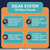 Mudpuppy Solar System – 70 Piece Jigsaw Puzzle with Planet Shaped Pieces Featuring Planets Constellations And Other Fun Space Themed Objects Mudpuppy