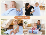 ZPECC Toddler Bedding Set - 4 Piece Hypoallergenic Baby Crib Bedding Set for Boys and Girls, Includes Toddler Comforter, Flat Sheet, Fitted Sheet and Pillowcase, Baby Blue ZPECC