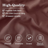 Monbix Queen Comforter Set - 7 Pieces Dark Red Bed in a Bag Queen Bedding Sets with Comforters, All Seasons Comforter Bed Set with Sheets, Pillowcases & Shams Monbix
