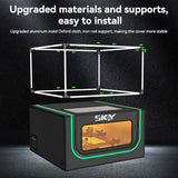 Lutyr Skpuphy Integrated Laser Engraver Enclosure with LED Light, Ventilation Kit, Fits for Most Laser Cutter, Insulates Against Smoke, Odor and Noise, Eye Protection 720 * 720 * 400MM Lutyr
