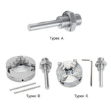 Z011 Mini Lathe Chuck Set - Self Centering Zinc Alloy 3/4 & 4 Jaw Chucks with Connecting Rods, Compatible with Electric Drill (Type B) Faddare