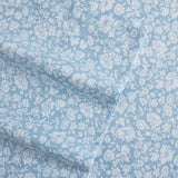Laura Ashley - Queen Sheets, Cotton Percale Bedding Set, Lightweight & Breathable Home Decor (Heirloom Ditzy Blue, Queen) Laura Ashley