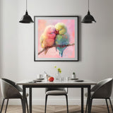 Milila 5D Diamond Painting Kits for Adults Full Drill Love Birds Diamond Art Kits Diamond Dots Beginners Craft Kits for Home Wall Decor Gifts 15.7x15.7inch(Love Birds) Milila