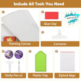 KEYIFA White Tiger Diamond Art Kits for Adults, DIY Diamond Painting Animal, Round Full Drill, 5D Diamonds Dots Mosaic Painting, Gem Arts Craft for Home Wall Decor Gifts, 30x40cm KEYIFA