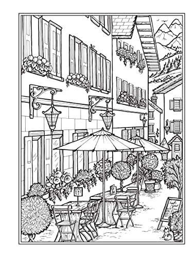 Creative Haven Village Charm Coloring Book (Adult Coloring Books: In The Country) Dover Publications