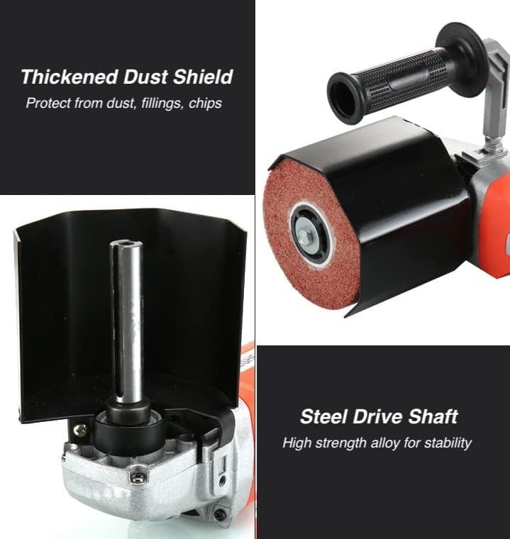 Handheld Electric Sander Tool, 8 Variable Speed Polisher, 1400W Polishing Machine, Surface Prep Burnishing Tool with 4 X 4.7” Polishing Wheel for Metal Stainless Steel Wood Ceramic Tiles WQV