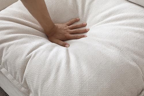 6 Seater Oversized Modular Sectional Sofa Couch, Down Filled U / L Shaped Free Combination Convertible Sofa&Couch with Movable Ottomans and Thicked Cushions for Living Room Apartment ,Linen Fabric Eafurn