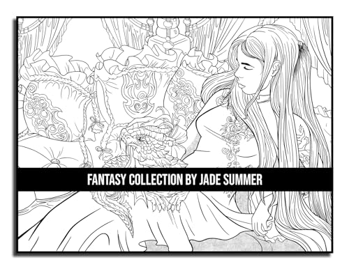 Fantasy Collection: An Adult Coloring Book with 100+ Incredible Coloring Pages of Mermaids, Fairies, Vampires, Dragons, and More! WoodArtSupply
